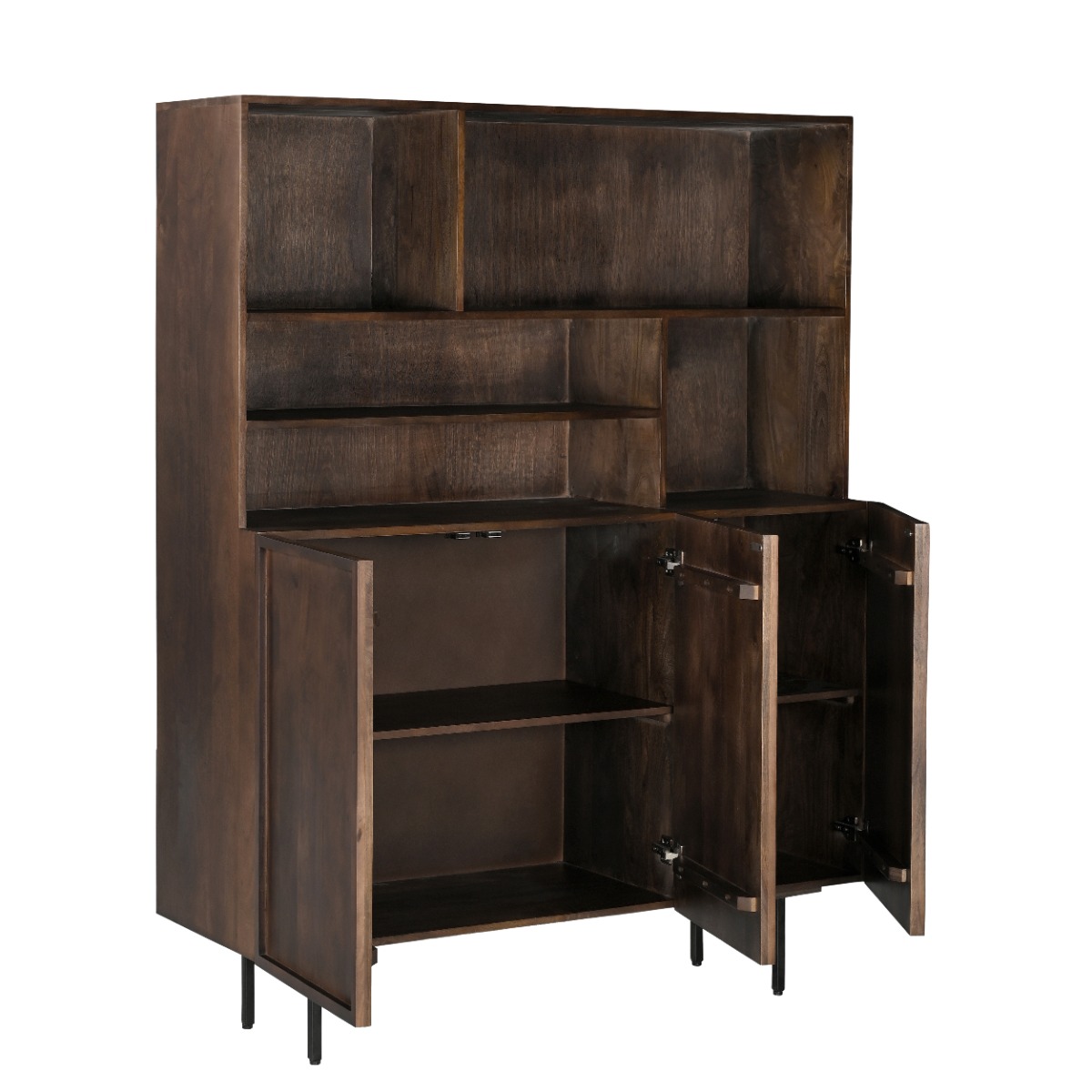 Schrank Elan Brown 135cm (Mangoholz, Braun) - Livingfurn