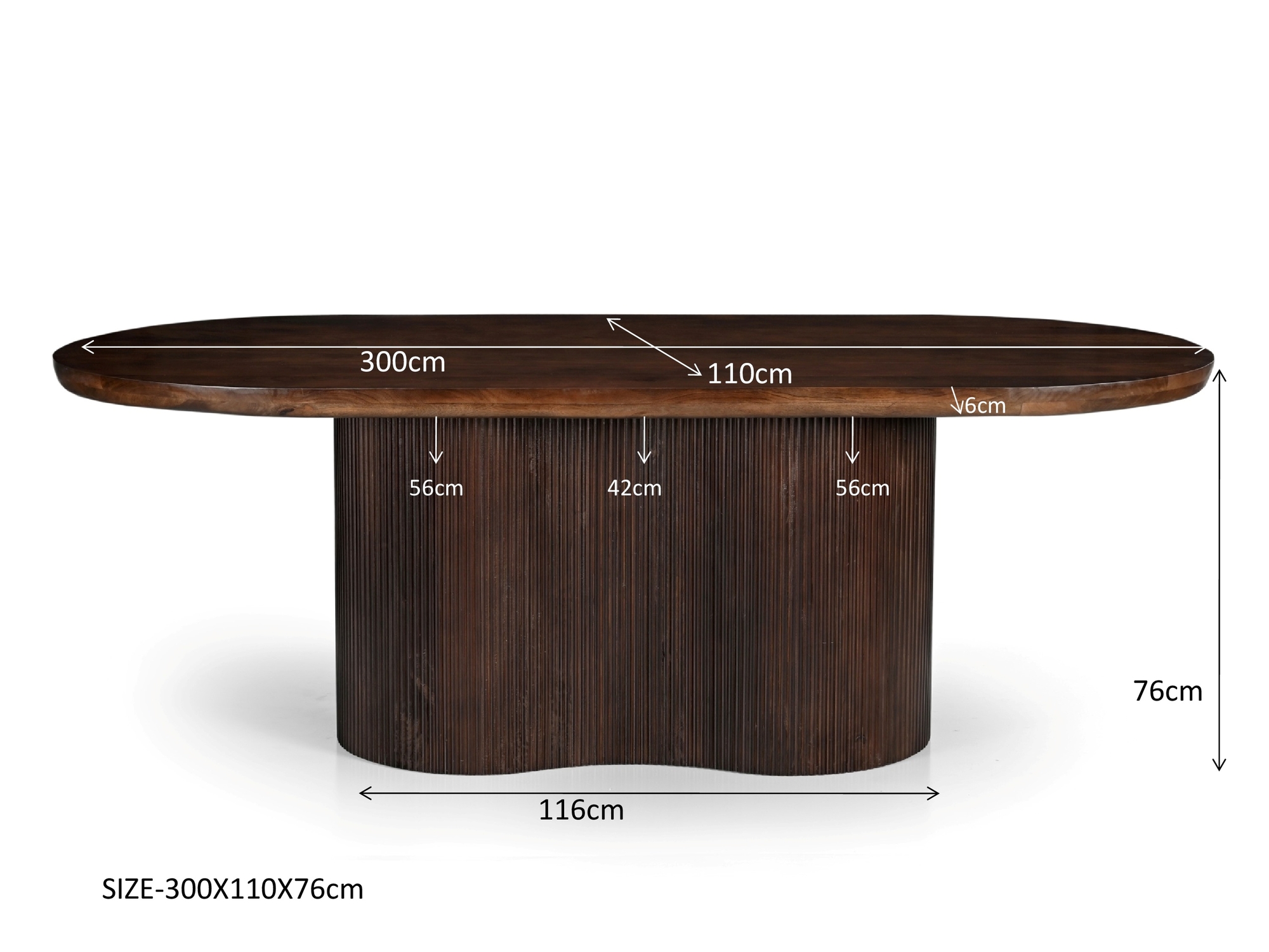 Eettafel Sevilla Brown 300cm - Livingfurn