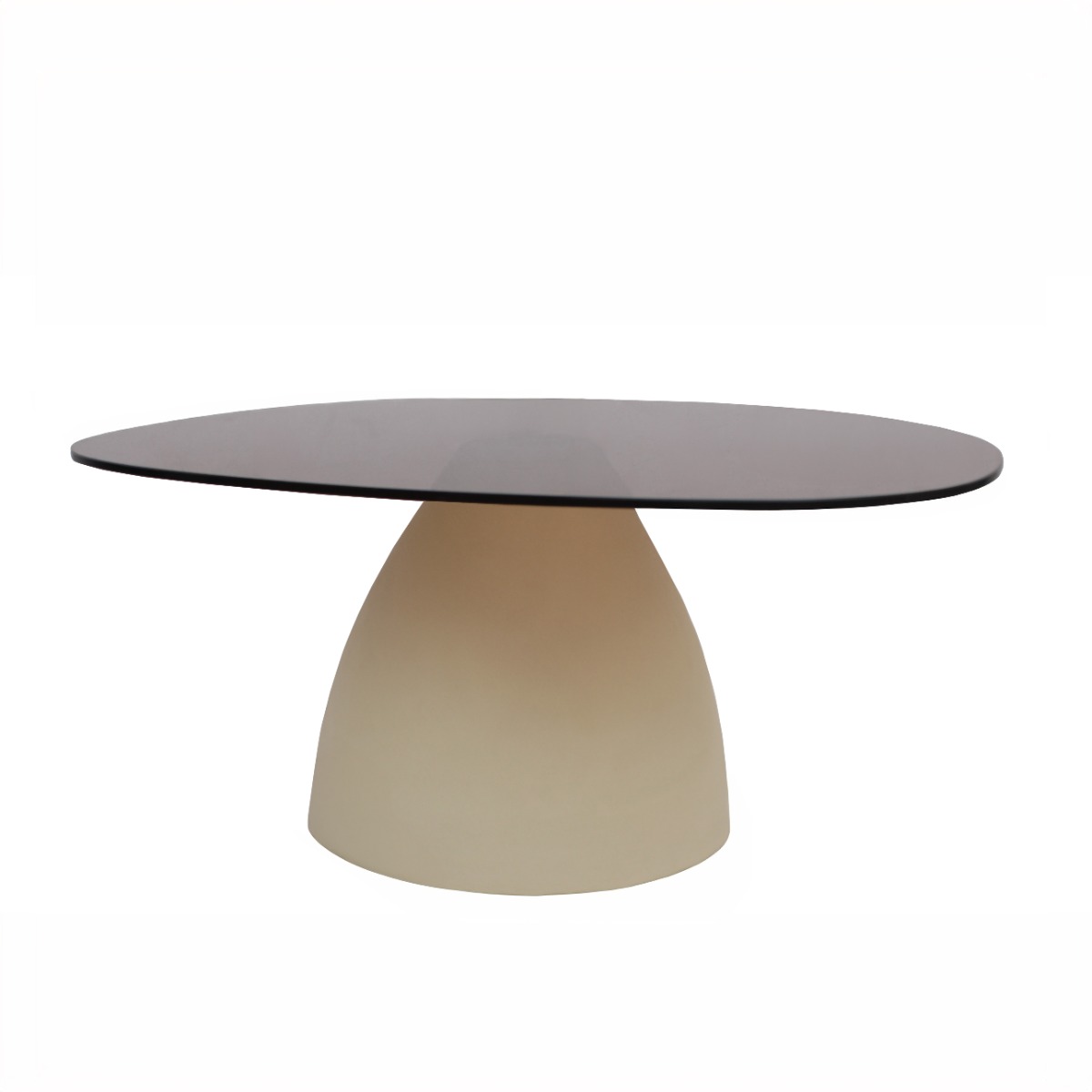 Couchtisch Mylon 86cm (Glas, Beige) - Brix
