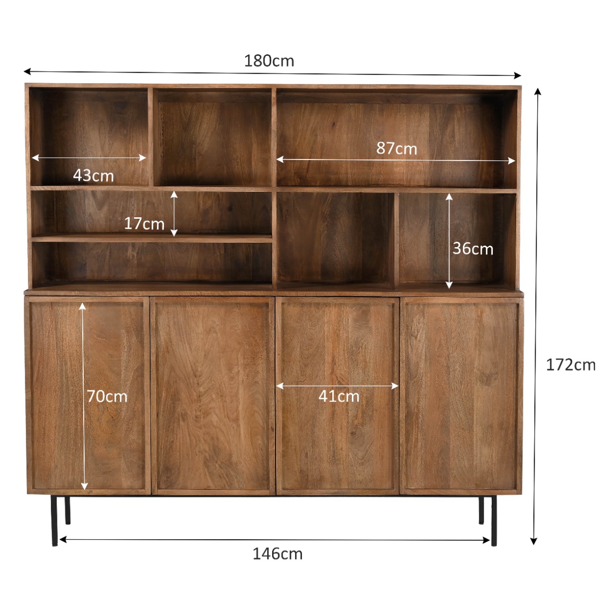 Schrank Elan 180cm (Mangoholz, Braun) - Livingfurn