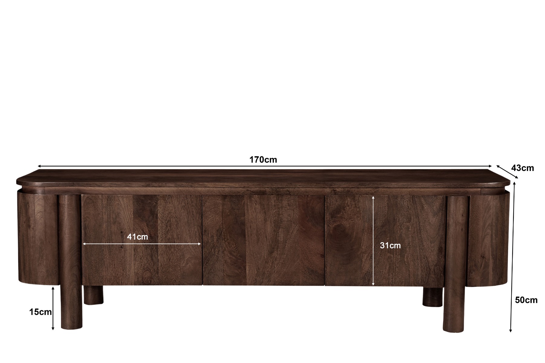 TV unit Salano Brown 170 cm - Livingfurn