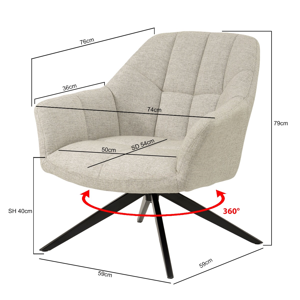 Sessel Tom Sand - Livingfurn