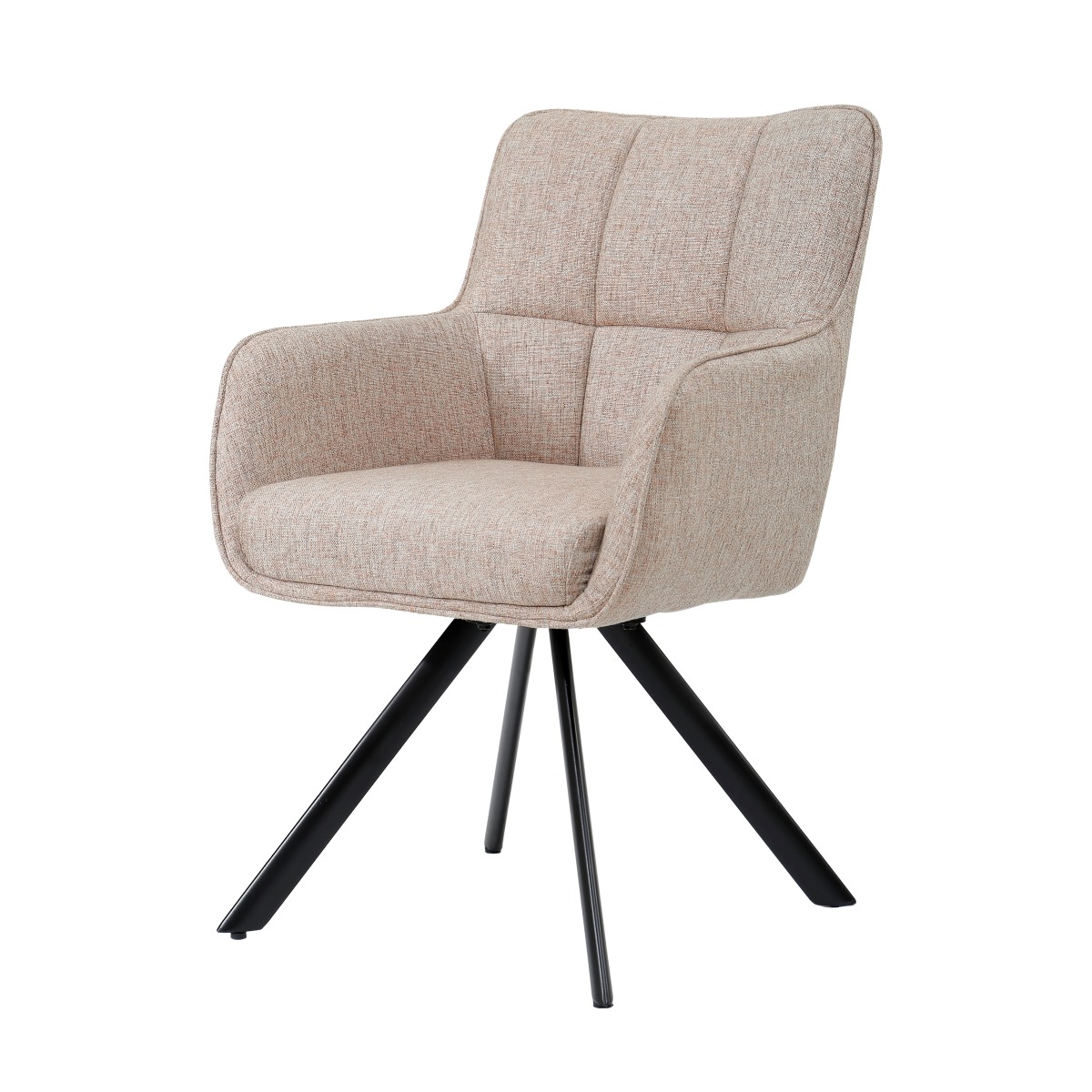 Dining chair Tori Salmon (Fabric, Pink) - Livingfurn