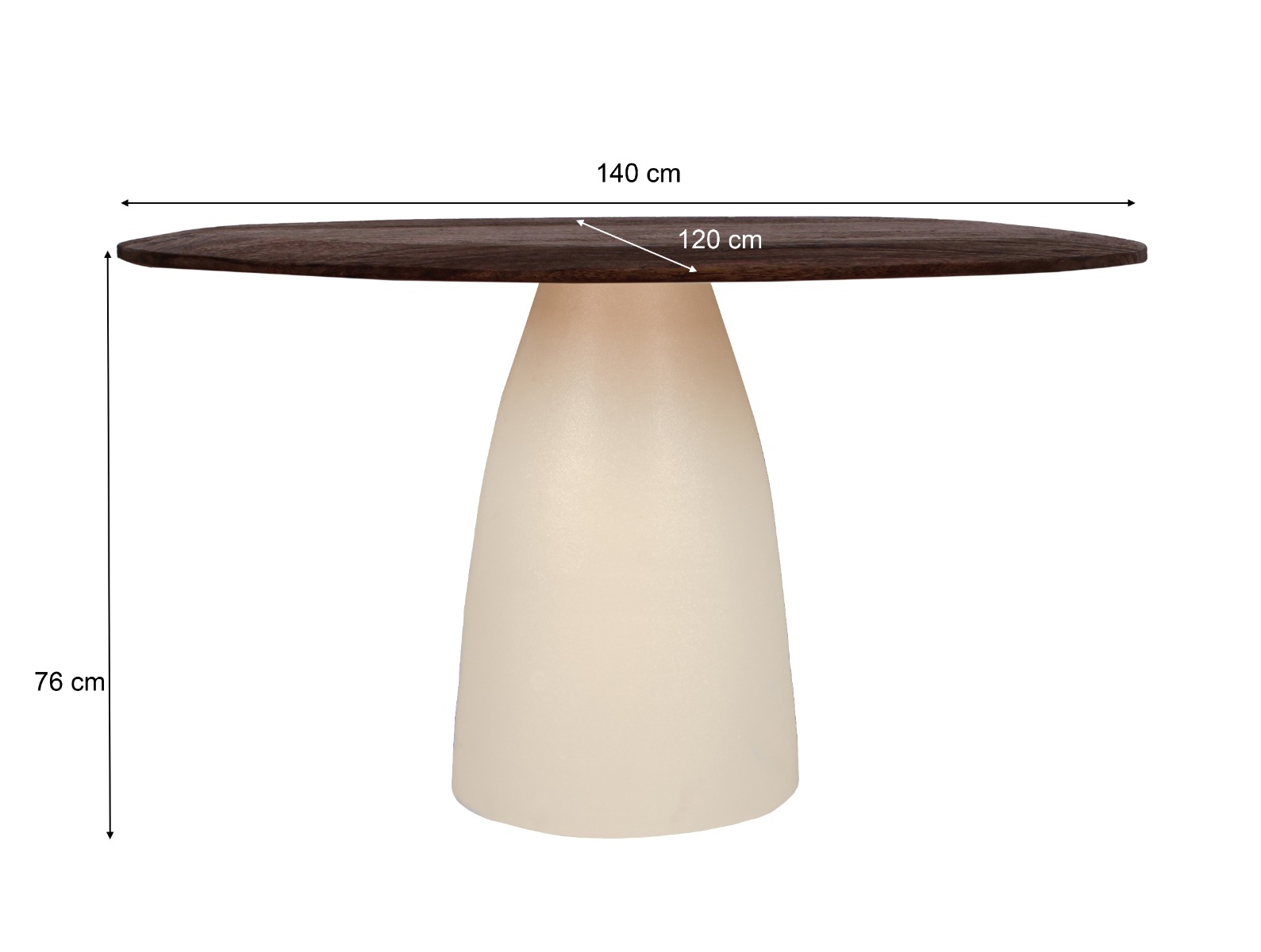 Eettafel Marron 140 cm - Brix