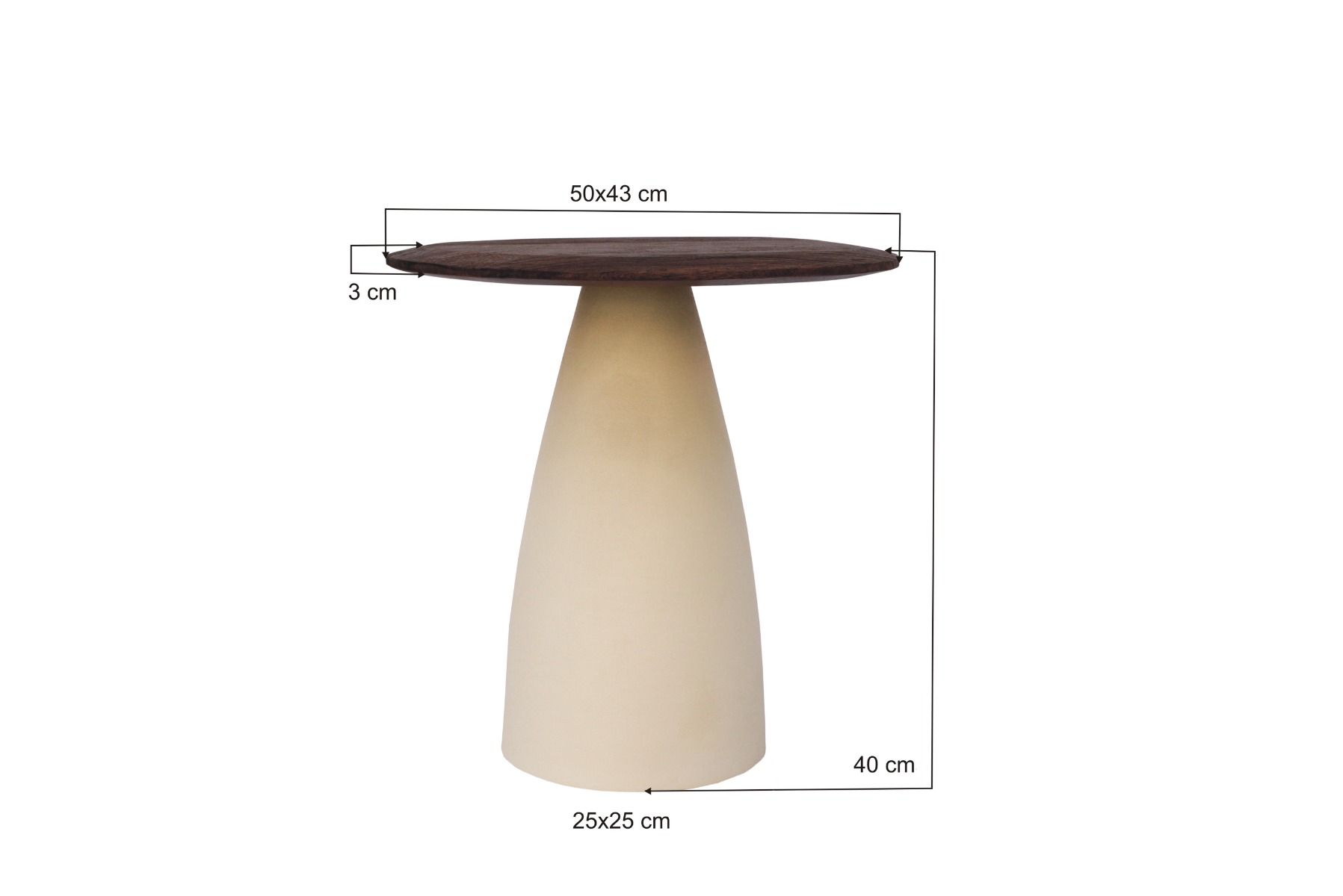Salontafel Marron 50 cm - Brix