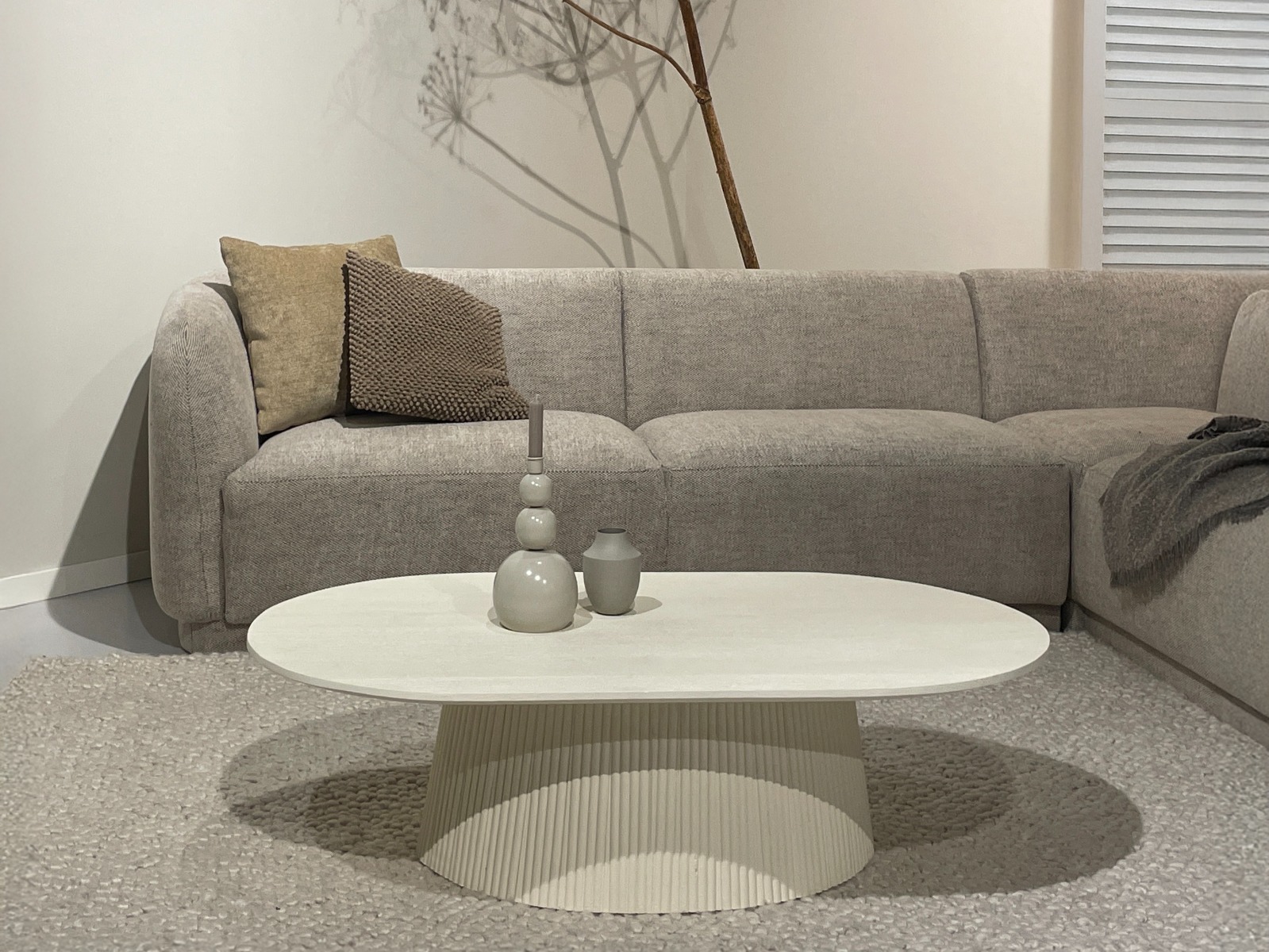 Patrice Oval Coffee Table 120cm - Livingfurn