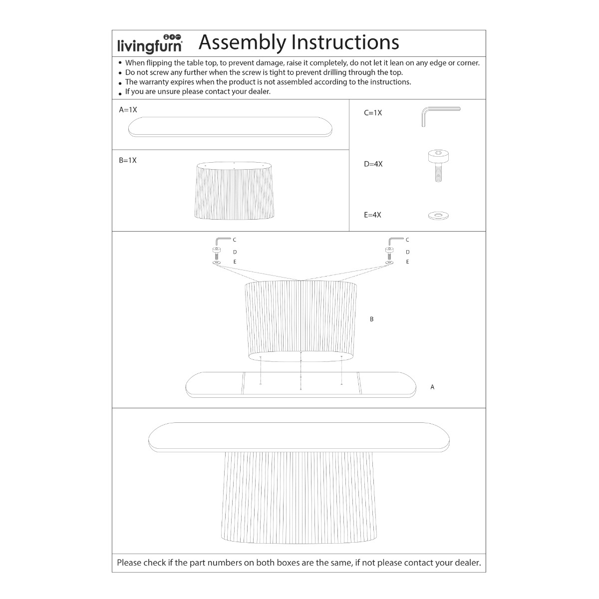 Konsolentisch Patrice 140cm - Livingfurn