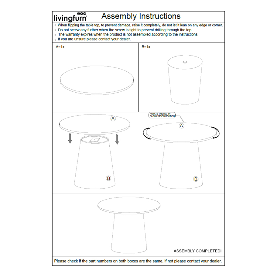 Eettafel Bottecino Round 130cm - Brix