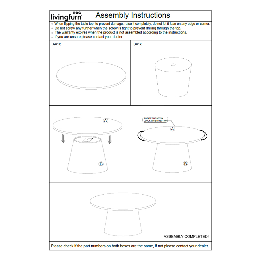 Salontafel Bottecino round 75cm - Brix
