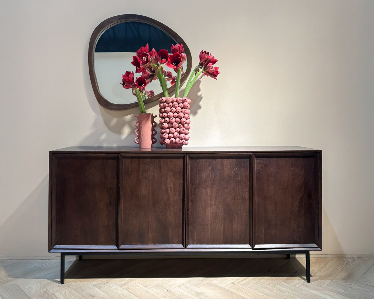 Sideboard Ravenstein Brown 180cm (Mangoholz, Braun) - Livingfurn
