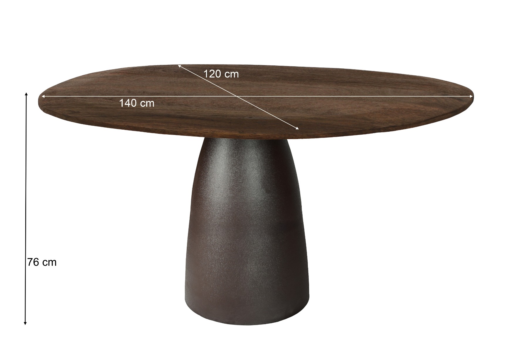Eettafel Marron Espresso 140cm - Brix
