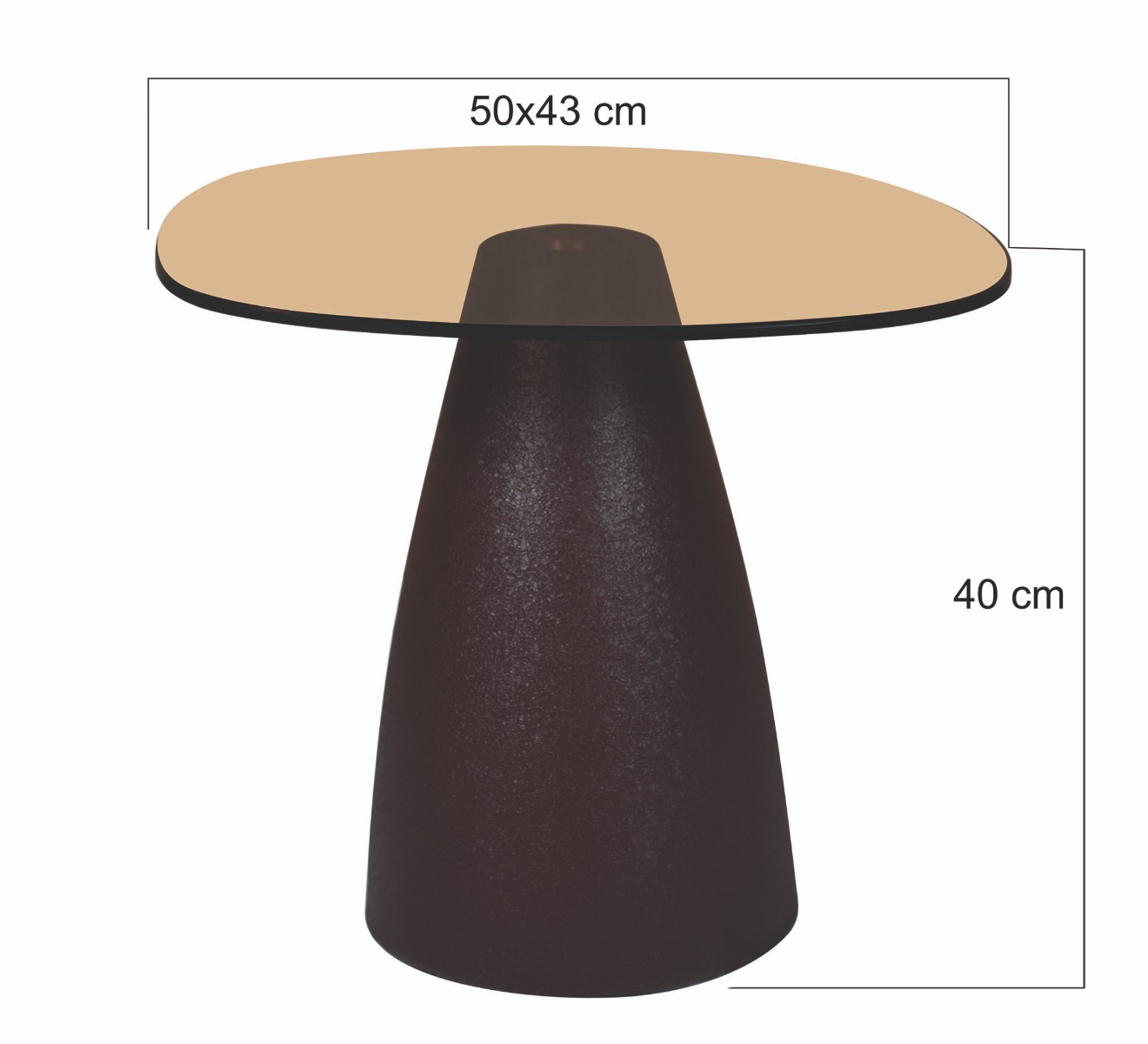 Beistelltisch Mylon Brown 50cm - Brix
