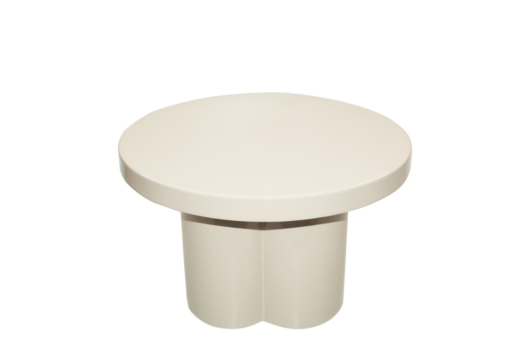 Couchtisch Noa Off White 56cm (Beschichtet Stahl, Weiß) - Brix