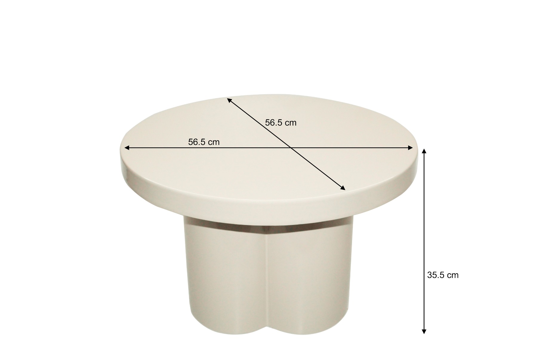 Couchtisch Noa Off White 56cm - Brix