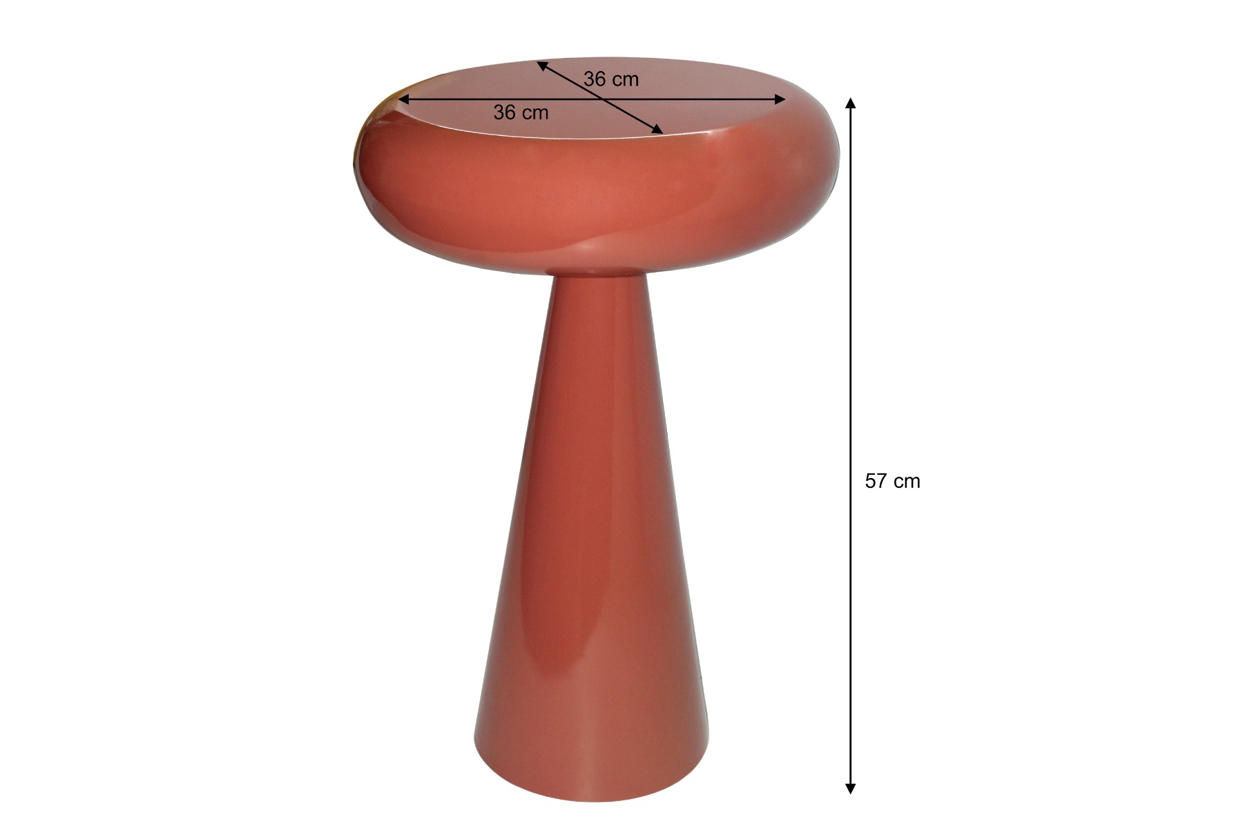 Beistelltisch Sam Amber (Beschichtet Stahl, Oranje) - Brix