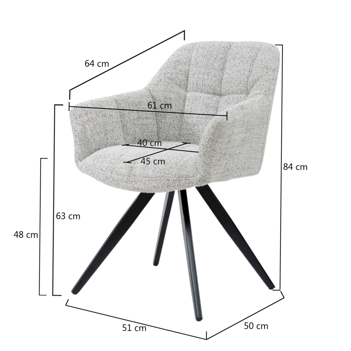 Esszimmerstuhl Tommy Bisque Oasis - Livingfurn
