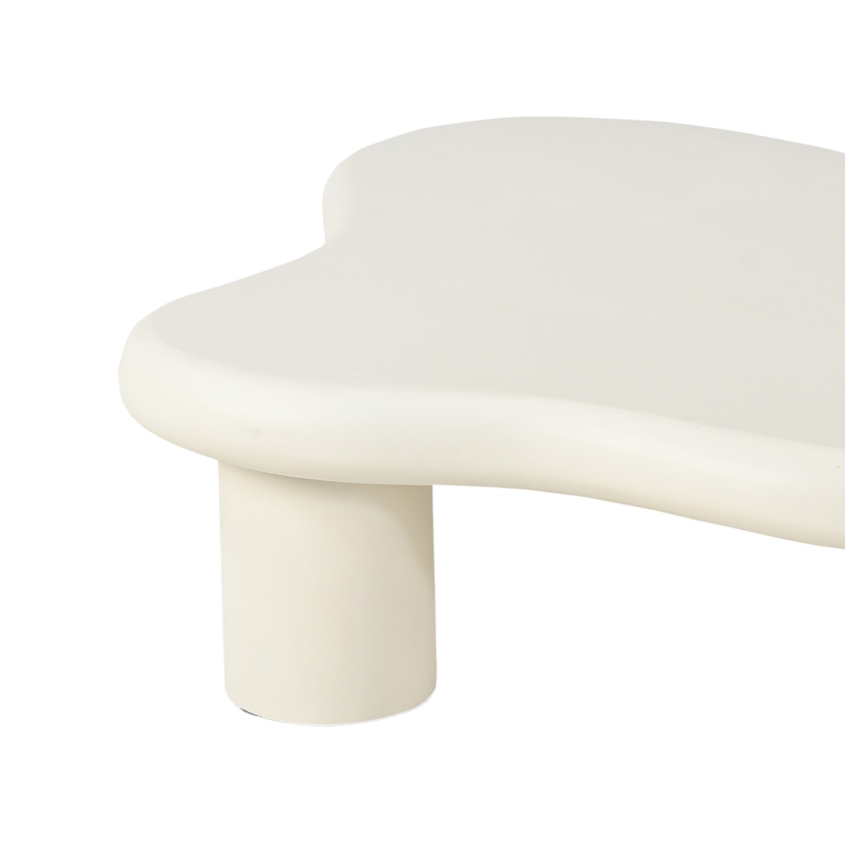 Couchtisch Feline Sandy (Beton, Creme Weiß) - Brix