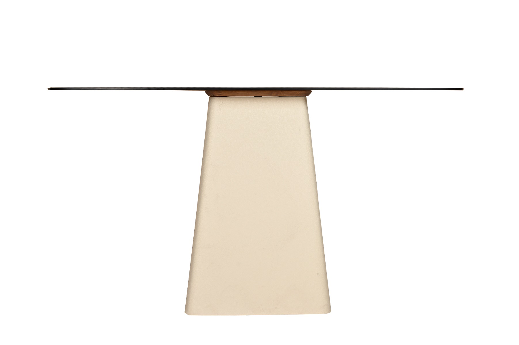 Konsolentisch Mylon 140 cm (Glas, Creme Weiß) - Brix
