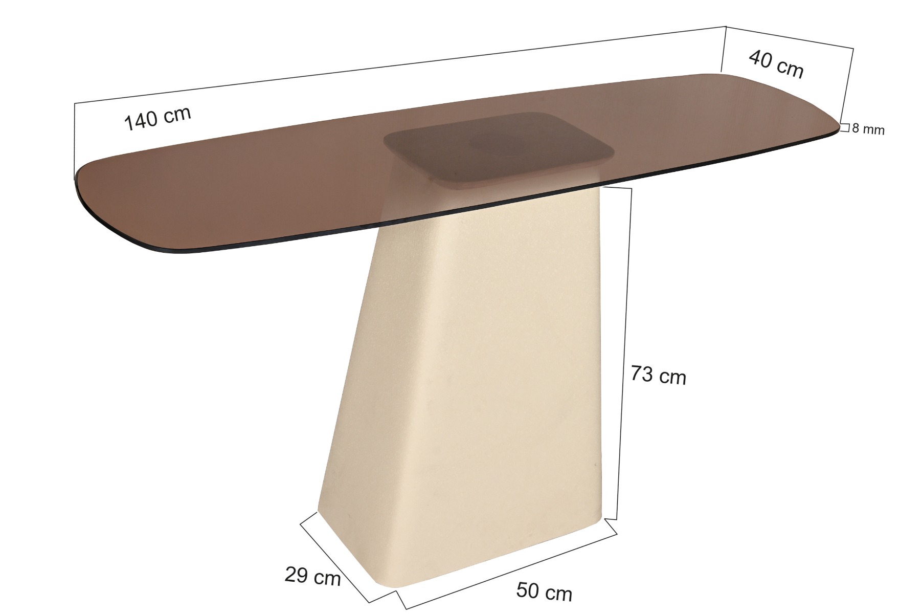 Side Table Mylon 140 cm - Brix