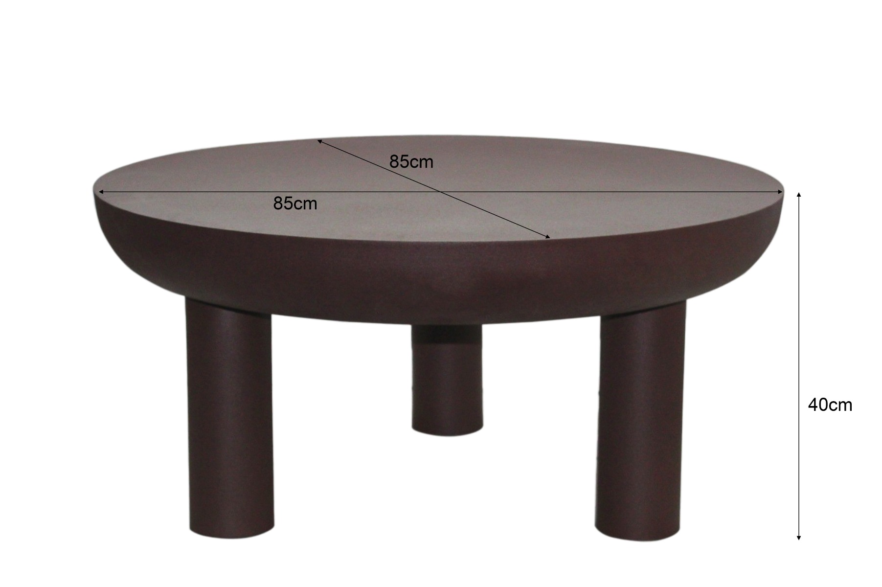 Couchtisch Niko Rust Sand (Beschichtet Stahl, Braun) - Brix