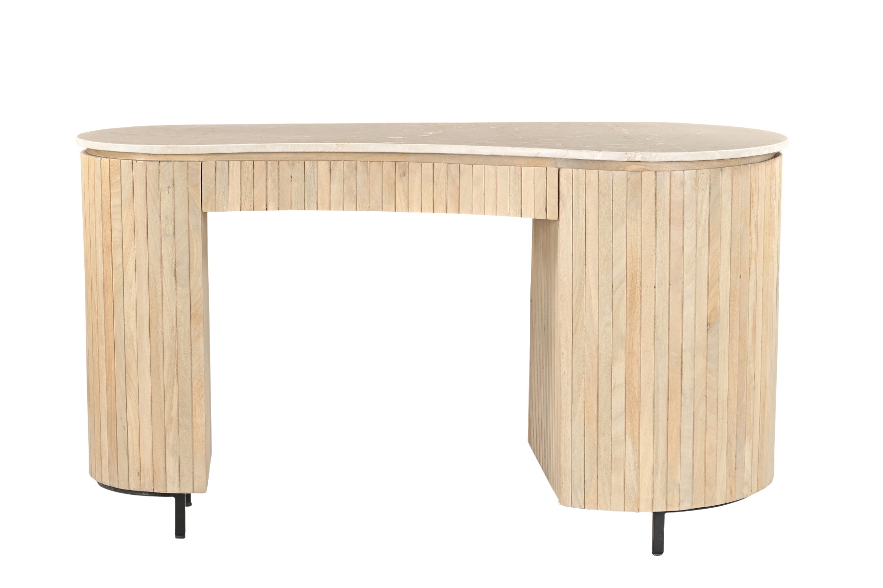 Schreibtisch Dexter Natural Bottecino (Mangoholz, Beige) - Brix