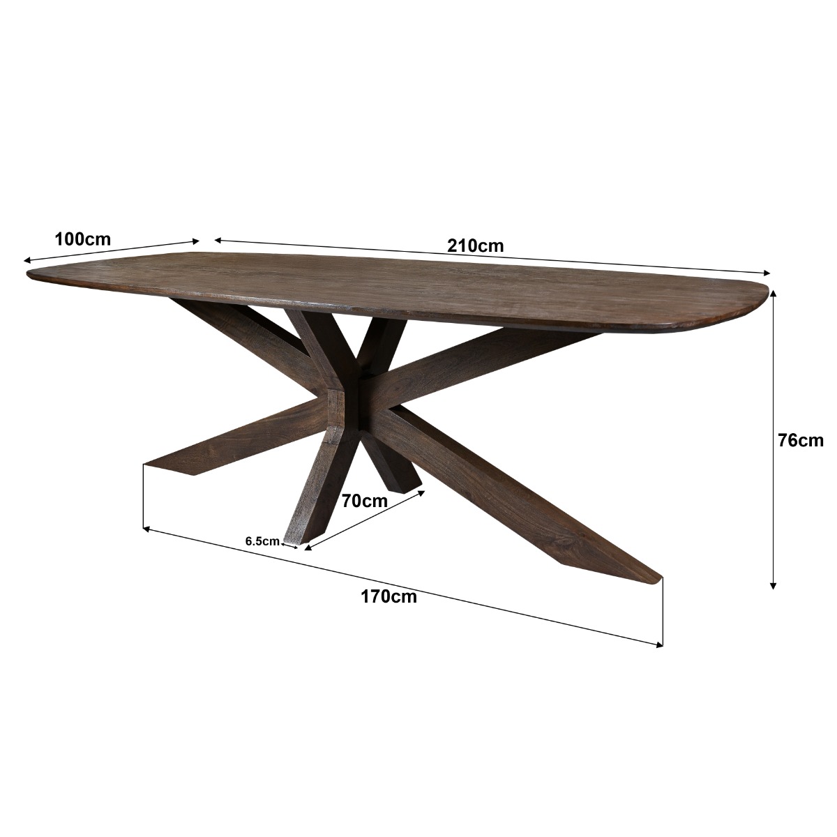 Dining Table Lissabon 210cm - Livingfurn