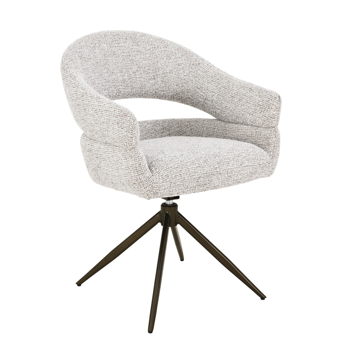 Dining Chair Linn Beige Bronze - Livingfurn