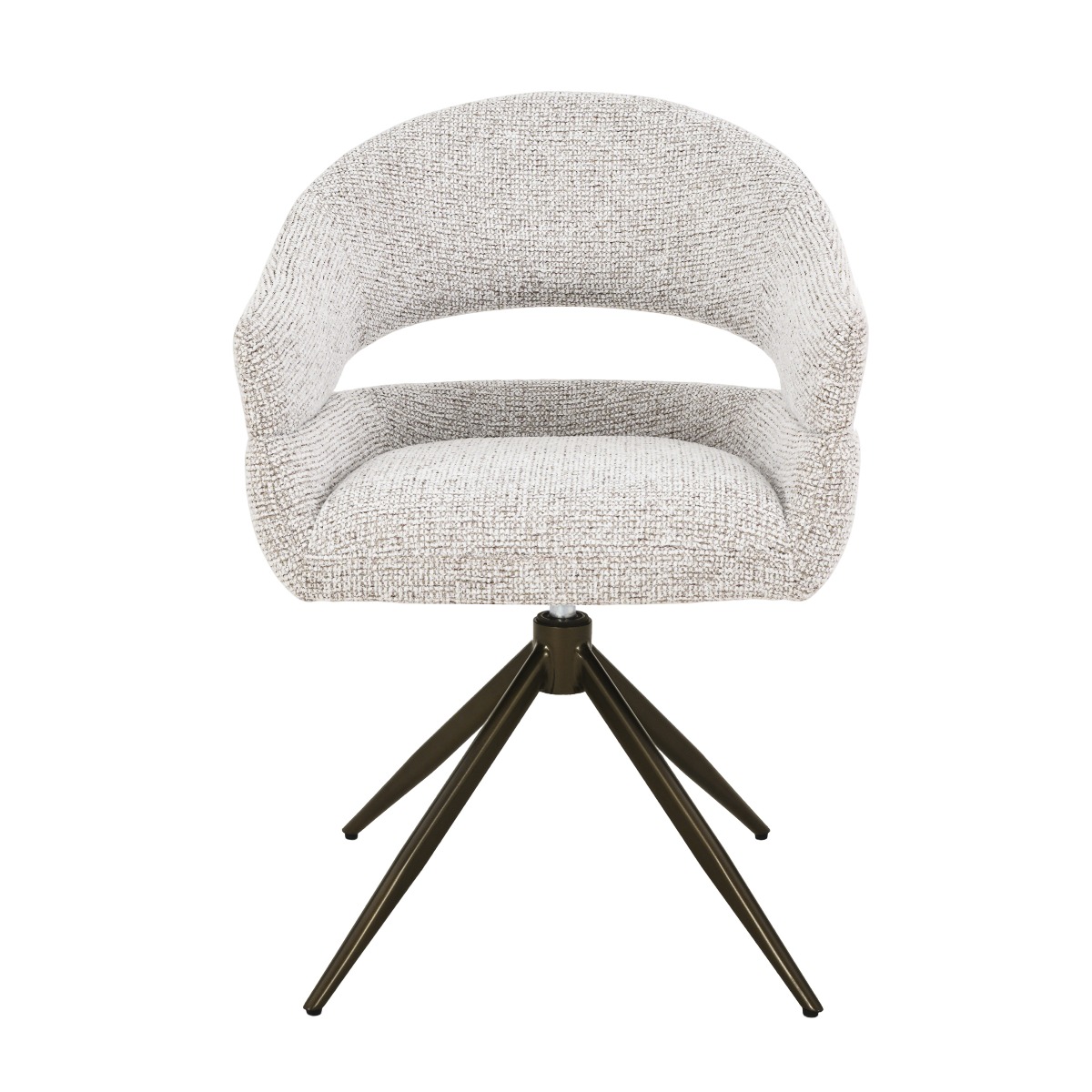 Dining Chair Linn Beige Bronze - Livingfurn