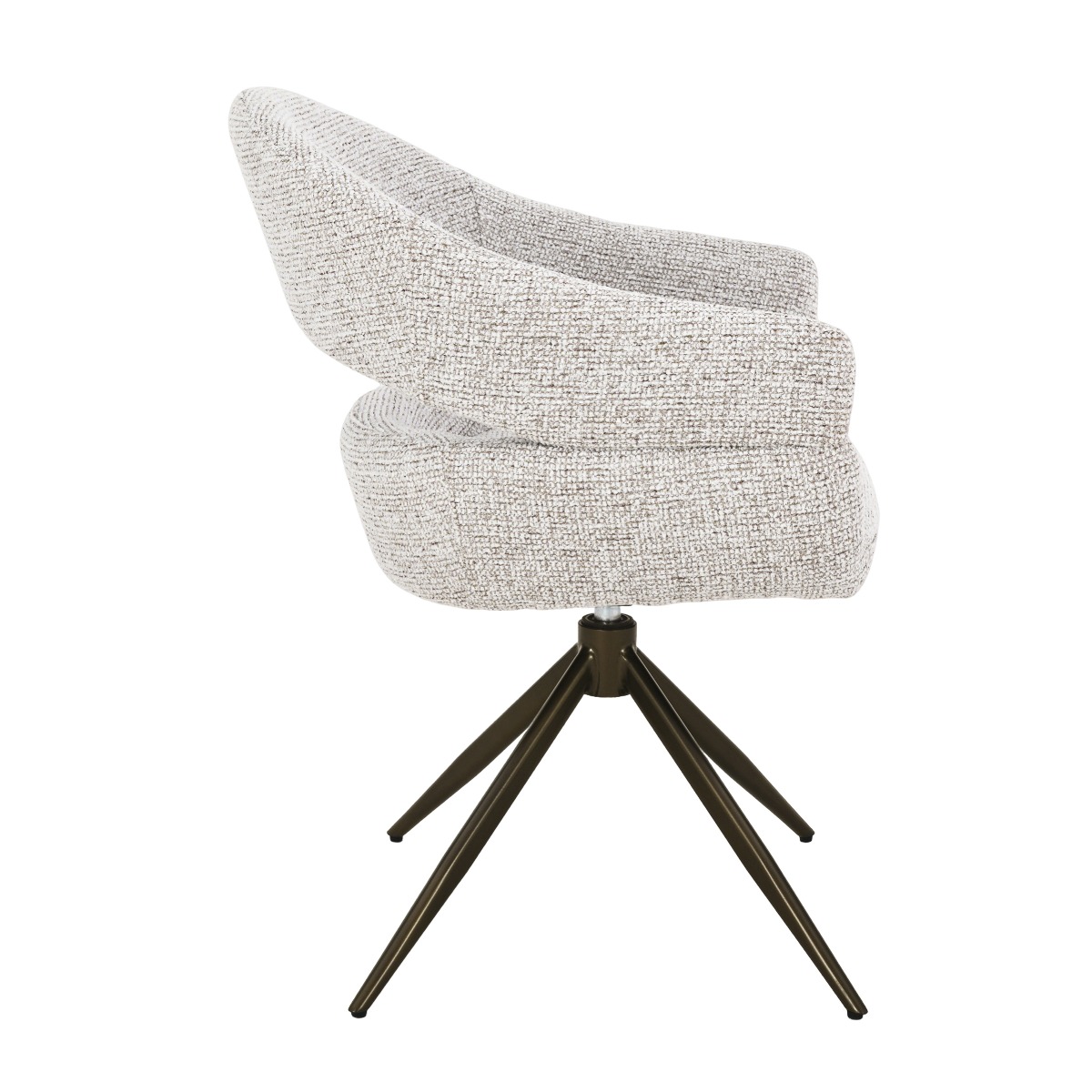 Dining Chair Linn Beige Bronze - Livingfurn