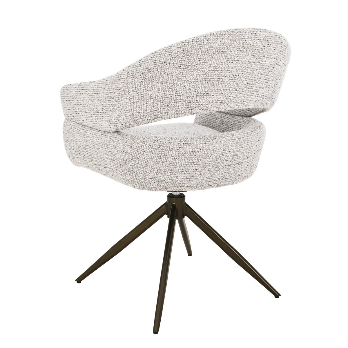 Dining Chair Linn Beige Bronze - Livingfurn