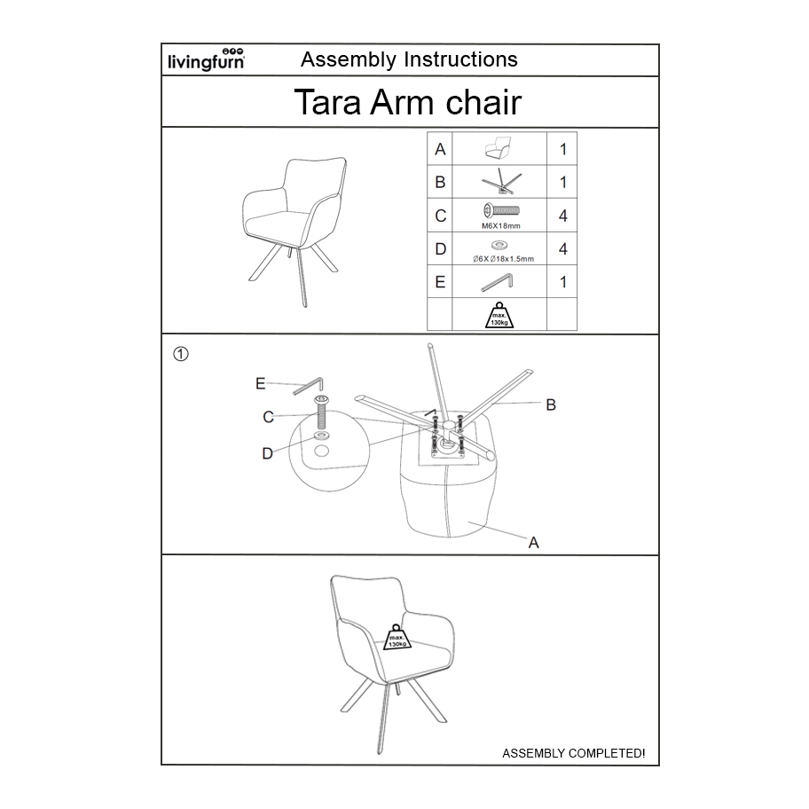 Esszimmerstuhl Tara Sand - Livingfurn