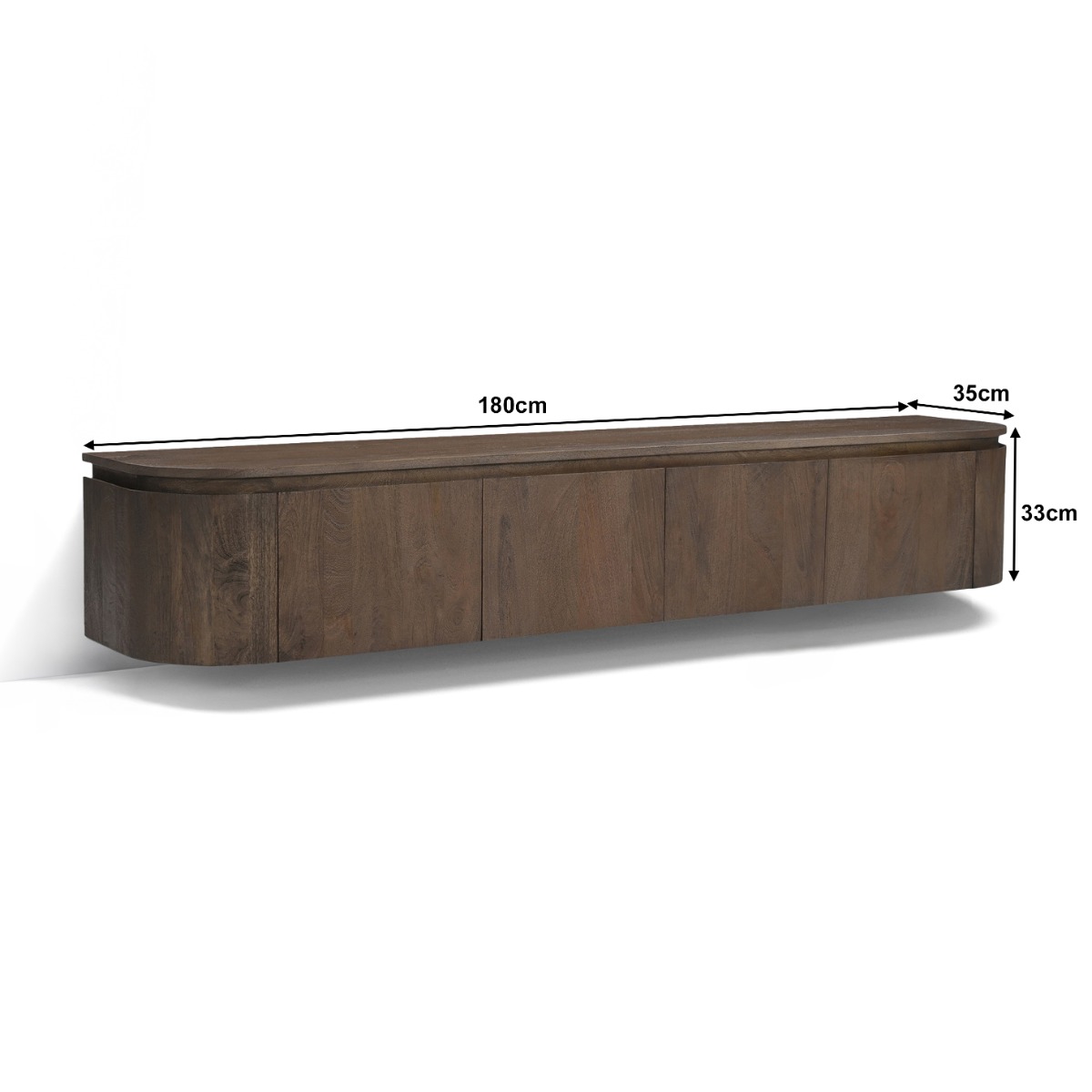 Zwevend tv-meubel Elvano Malta Zwevend 180cm - Livingfurn