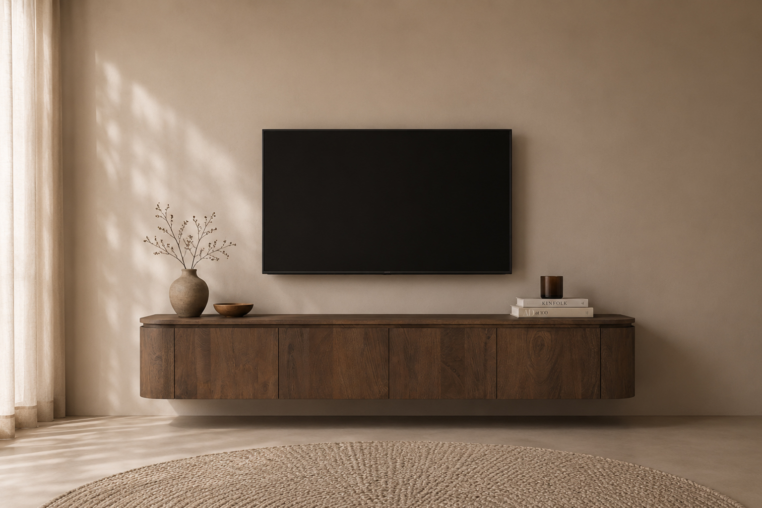 Zwevend tv-meubel Elvano Malta Zwevend 220cm - Livingfurn