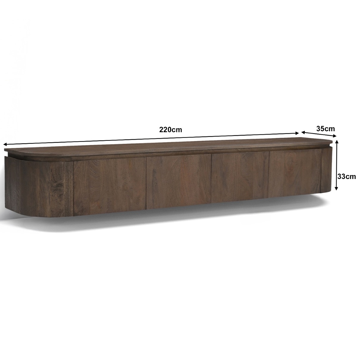 Zwevend tv-meubel Elvano Malta Zwevend 220cm - Livingfurn