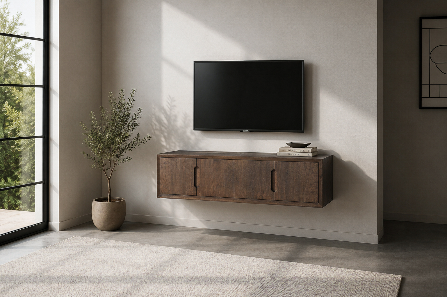 Zwevend tv-meubel Cortez Zwevend 140cm - Livingfurn
