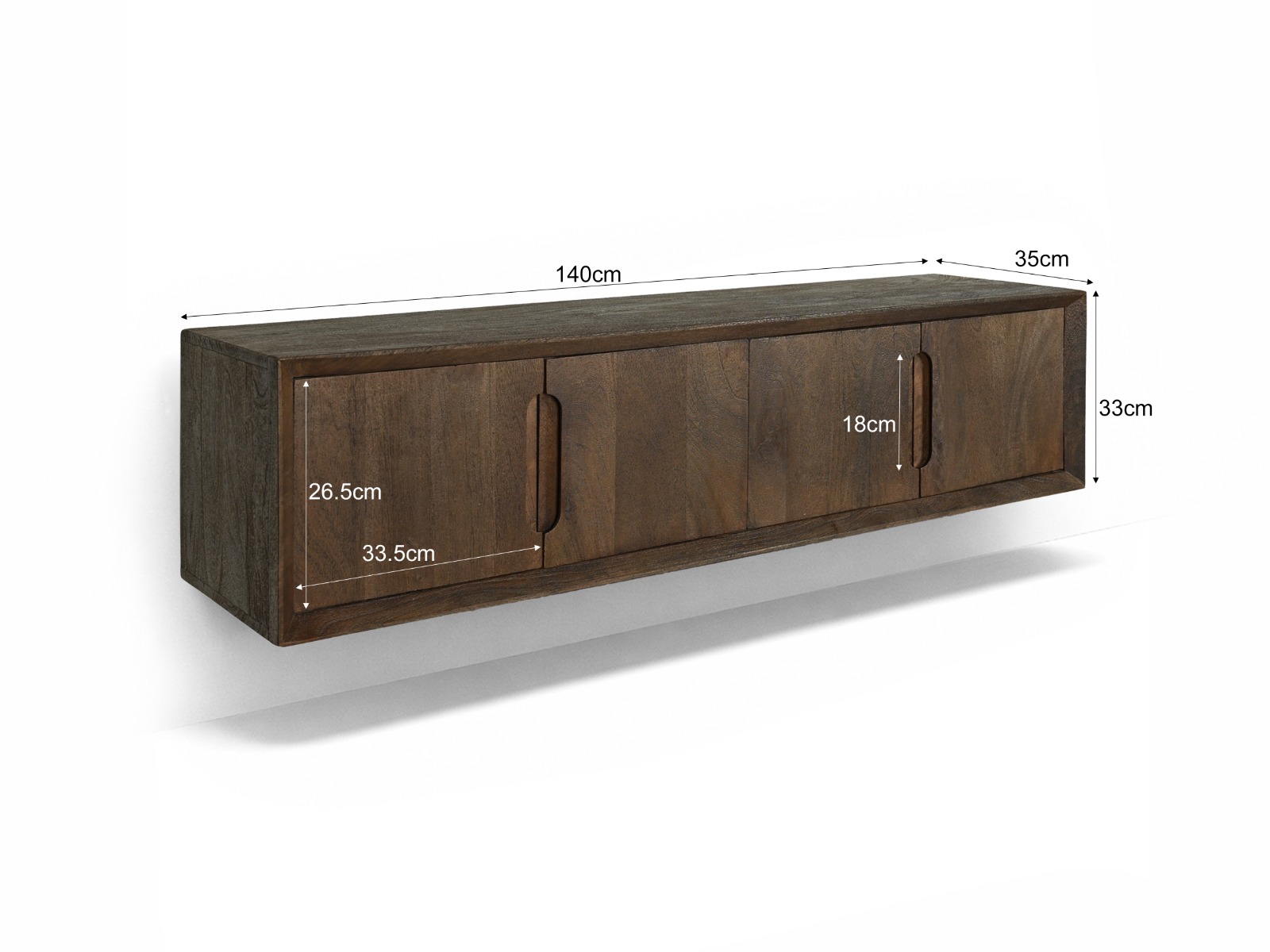 Zwevend tv-meubel Cortez Zwevend 140cm - Livingfurn