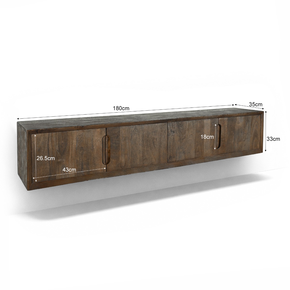 Zwevend tv-meubel Cortez Zwevend 180cm - Livingfurn