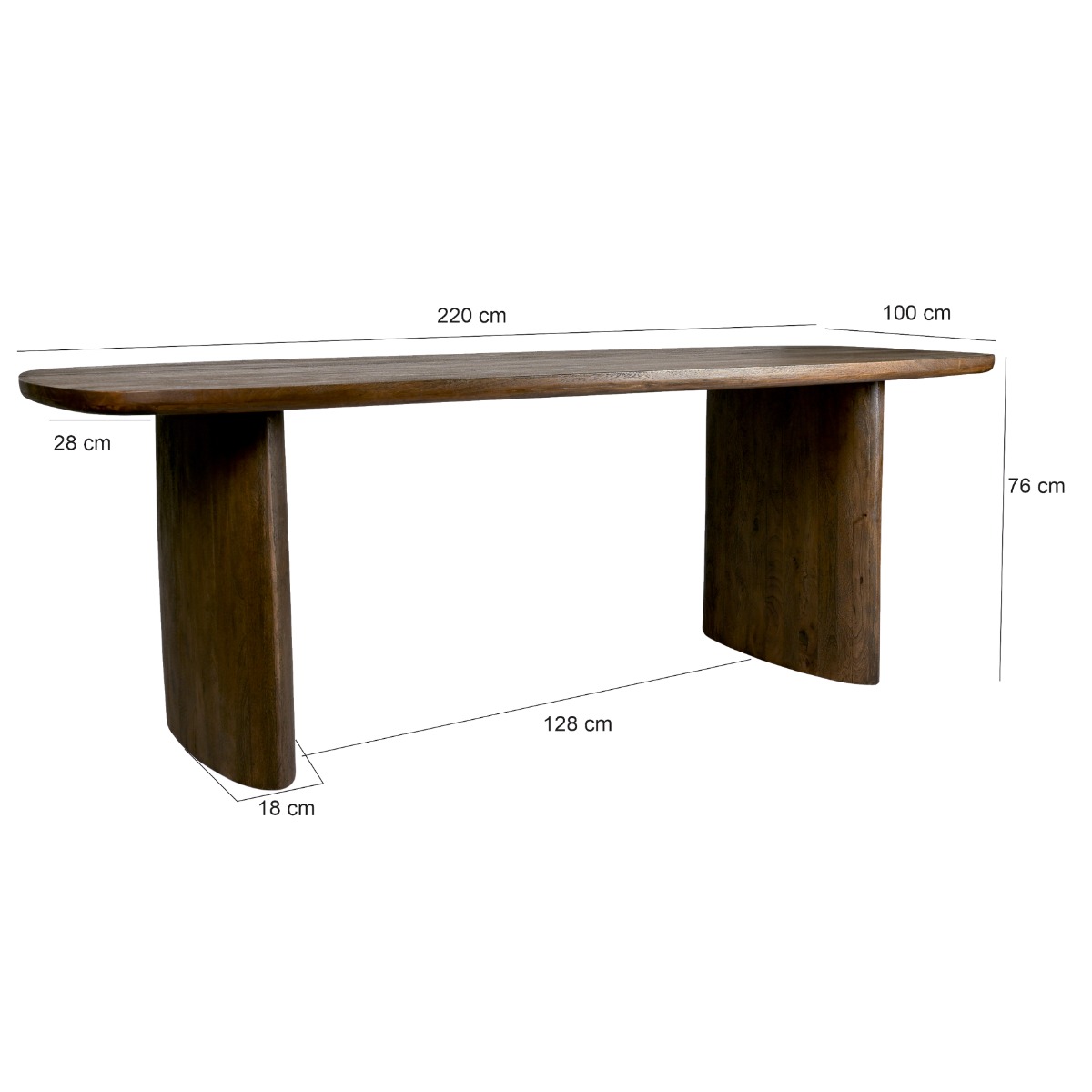 Dining Table Tyler 220cm - Livingfurn