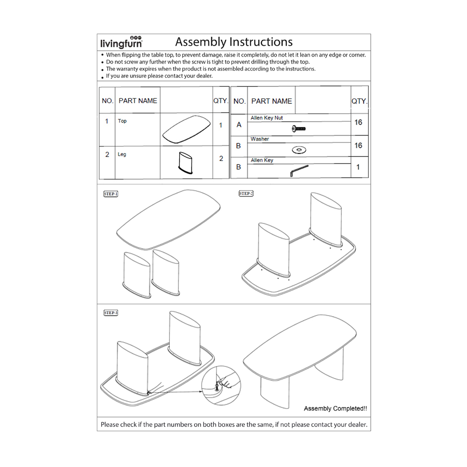 Esstisch Tyler 220cm - Livingfurn