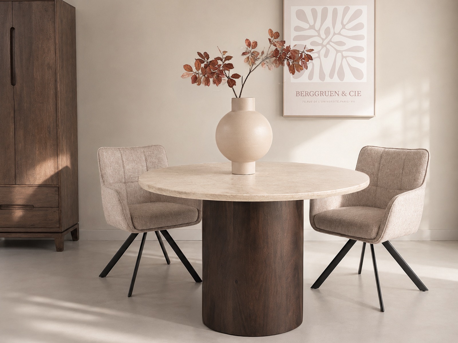 Eettafel Bottecino Round 120cm - Brix