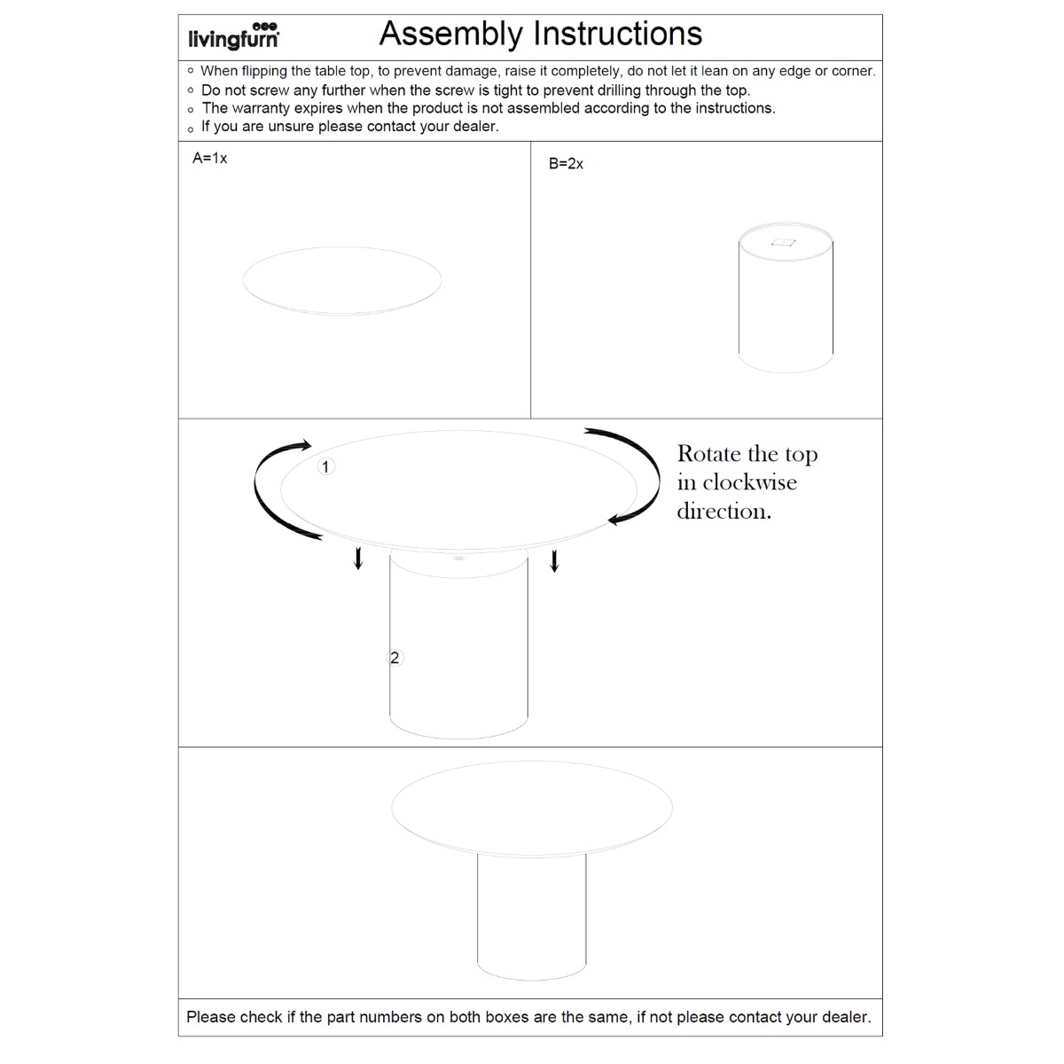Eettafel Bottecino Round 120cm - Brix