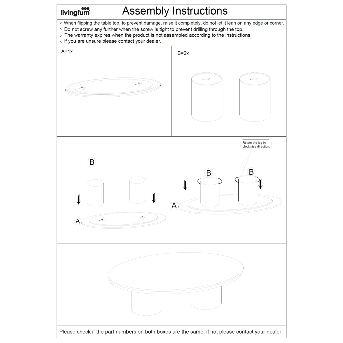 Couchtisch Duno Bottecino 120cm - Brix