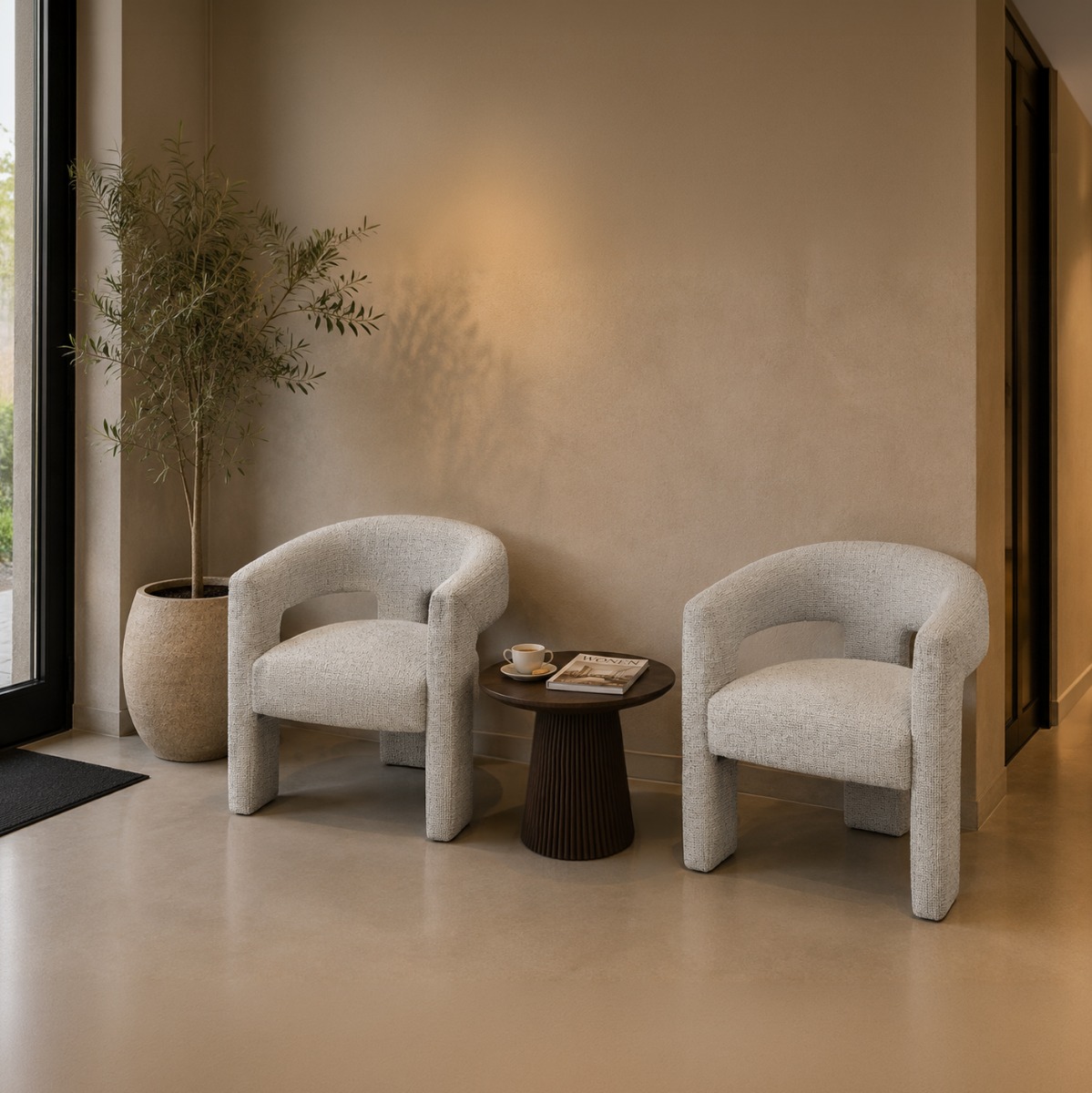 Esszimmerstuhl Aurelia Beige (Stoff) - Livingfurn