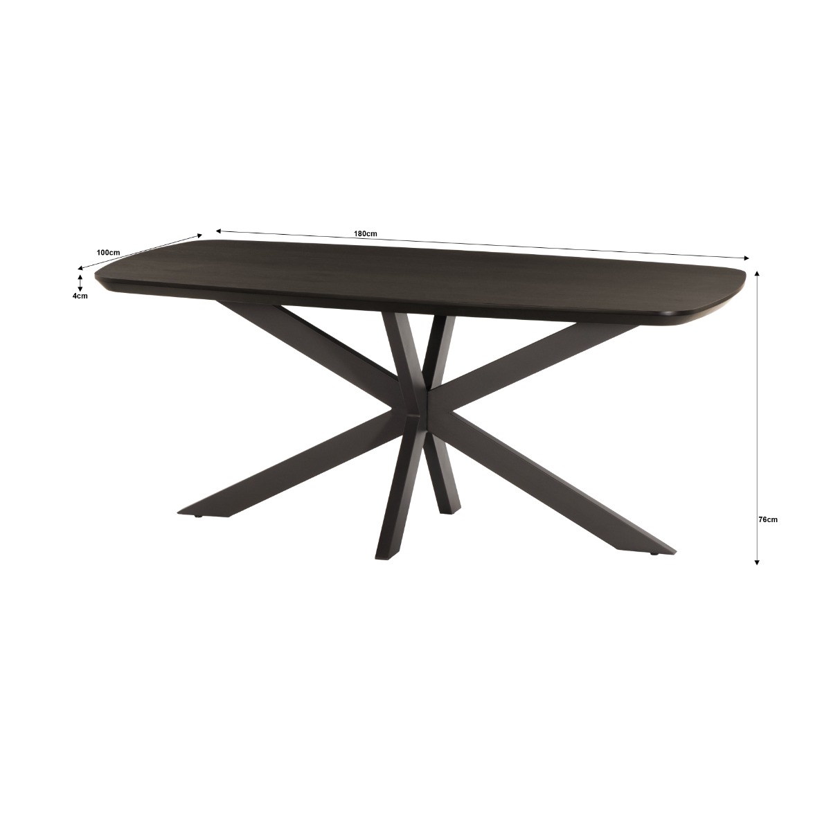 Eettafel Santino Espresso 180cm - Livingfurn