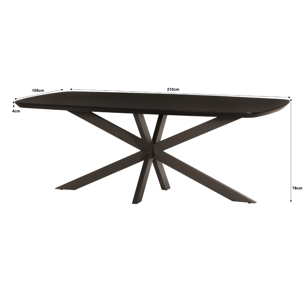 Eettafel Santino Espresso 210cm - Livingfurn