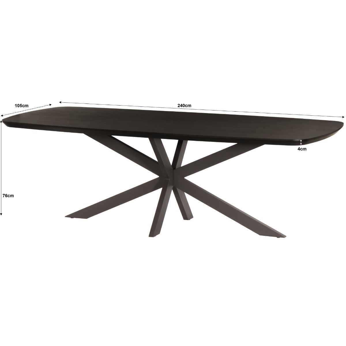 Eettafel Santino Espresso 240cm - Livingfurn