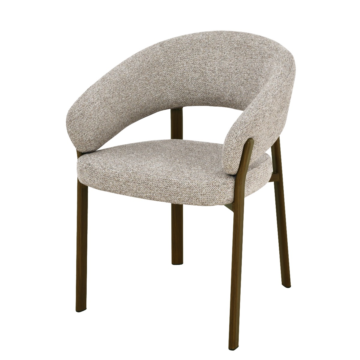 Eetkamerstoel Zhora Hush Walnut - Livingfurn