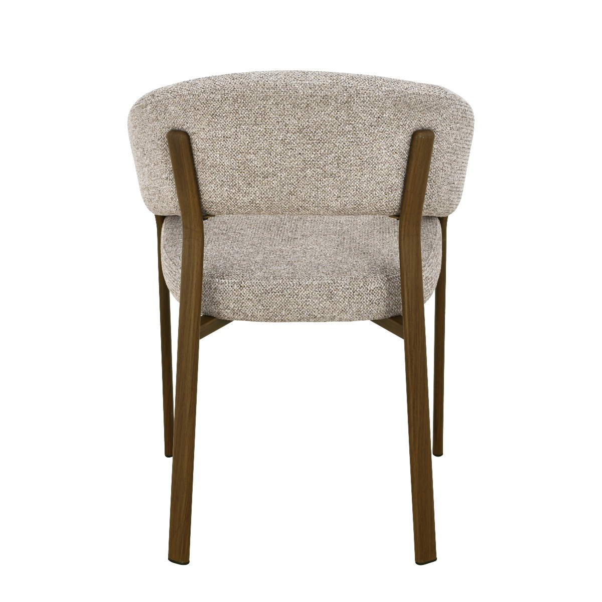 Esszimmerstuhl Zhora Hush Walnut (Stoff, Beige) - Livingfurn