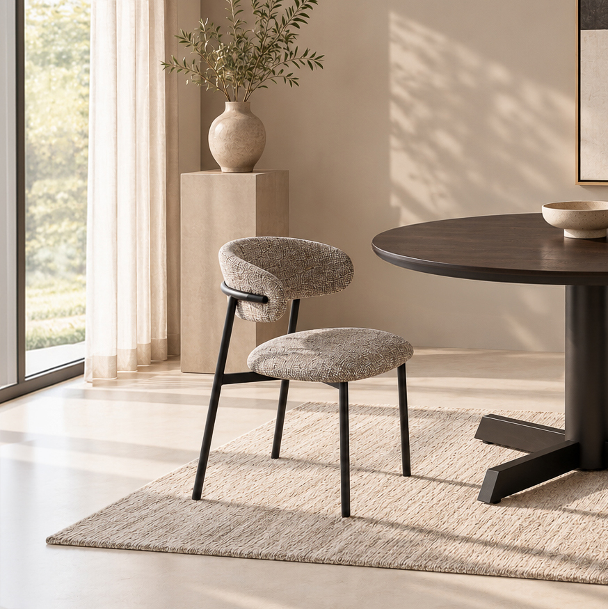 Eetkamerstoel Micah Mocha - Livingfurn