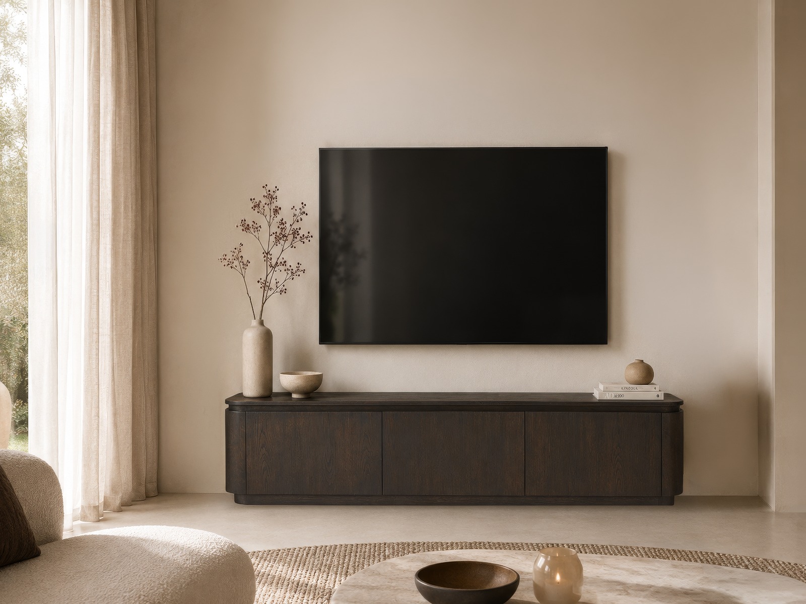 Zwevend tv-meubel Rivano Basalt 180cm - Livingfurn